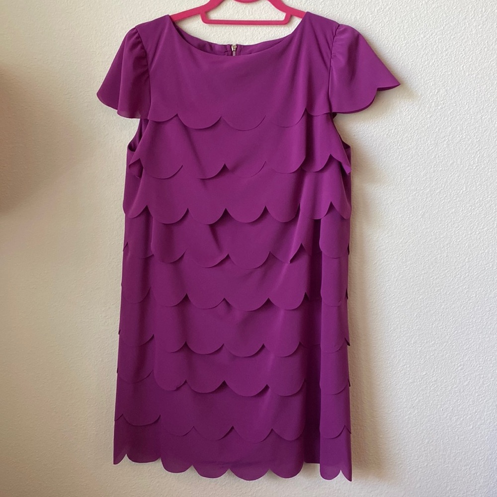 Julie Dillon Purple Scallop Dress